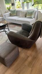 Inprijsverlaagde design fauteuil G vd Berg, met hocker!, Huis en Inrichting, Ophalen, Zo goed als nieuw, Eenpersoons, Minder dan 150 cm