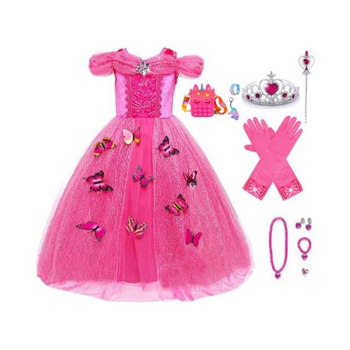 Carnaval - Assepoester Cinderella prinsessenjurk 98/152, Kinderen en Baby's, Carnavalskleding en Verkleedspullen, Nieuw, Meisje