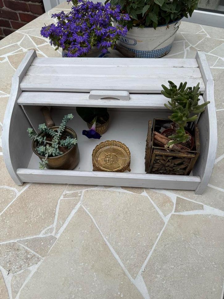 Landelijke Houten Broodtrommel - RM Stijl Keukenaccessoire, Antiek en Kunst, Antiek | Keukenbenodigdheden, Ophalen of Verzenden