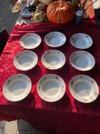Digon & Sarreguemines,9 vintage diepe borden,jaren50,France, Antiek en Kunst, Antiek | Servies los, Ophalen of Verzenden