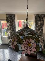 Tiffany Stijl Hanglamp Lotus, Ophalen of Verzenden, Zo goed als nieuw, Glas, 75 cm of meer