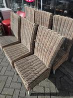 Set van 6 Rieten eetkamer stoelen, Ophalen, Bruin, Riet of Rotan, Vijf, Zes of meer stoelen
