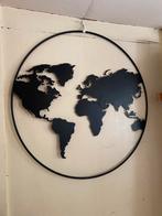 Metalen Wanddecoratie Wereldkaart - Groot Formaat, Huis en Inrichting, Woonaccessoires | Wanddecoraties, Ophalen of Verzenden