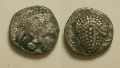 Griekse munt Soloi ¾ Obol - Athene/ Grapes 360/33 BC, Postzegels en Munten, Munten | Europa | Niet-Euromunten, Losse munt, Overige landen