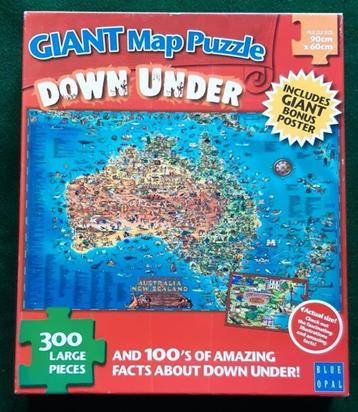 Giant map puzzel, Australië en Nieuw Zeeland, 300 stukken beschikbaar voor biedingen