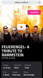 Twee tickets Fuerengel - A Tribute To Rammstein-, Tickets en Kaartjes, Oktober, Twee personen