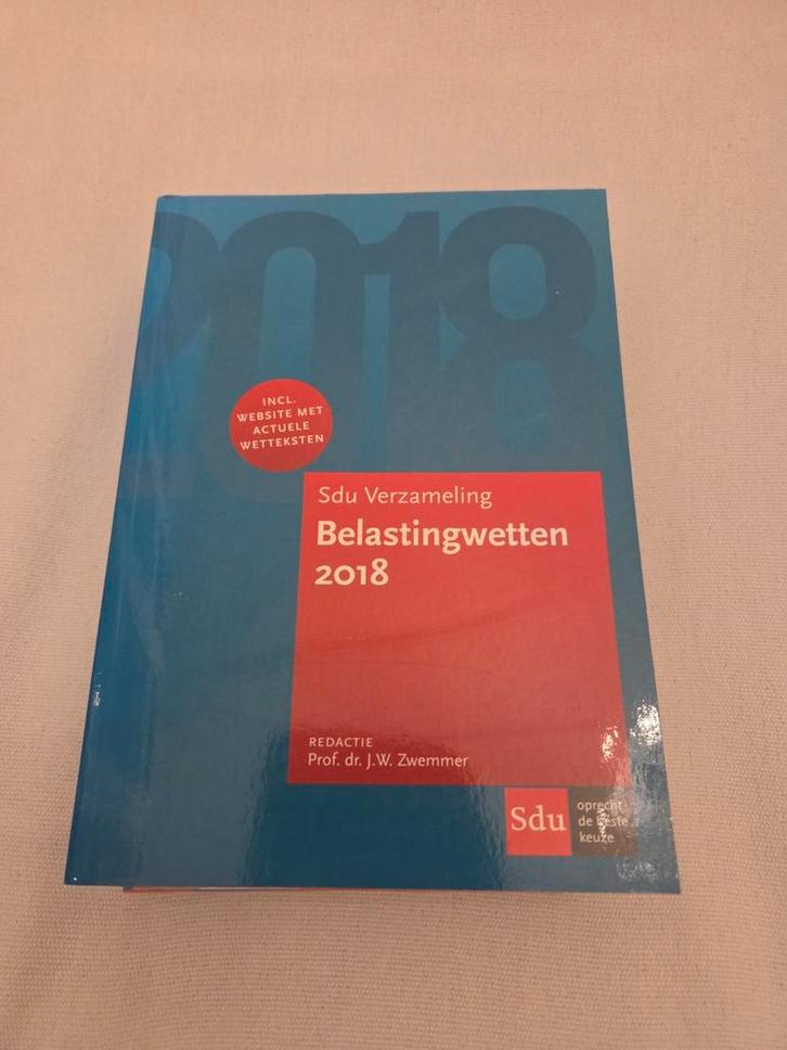 Sdu Belastingwetten 2018 - Prof. Zwemmer, Boeken, Studieboeken en Cursussen, Gelezen, HBO, Alpha, Ophalen of Verzenden