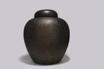 Stenen urn zwart met goud 4 liter, Ophalen of Verzenden, Nieuw