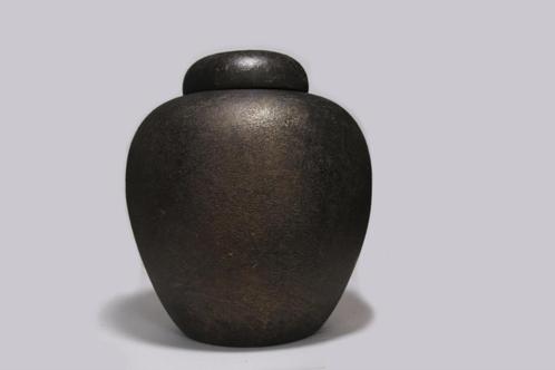 Stenen urn zwart met goud 4 liter, Huis en Inrichting, Woonaccessoires | Overige, Nieuw, Ophalen of Verzenden