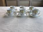 Douwe Egbert 6 porselein kop D6,5cm H6,5cm schotels D13,5cm, Huis en Inrichting, Keuken | Servies, Ophalen of Verzenden, Zo goed als nieuw
