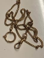 Gouden zakhorloge ketting 585-14 karaat, Verzenden, Goud