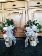 kerst vaasjes met versiering zie foto, Diversen, Kerst, Ophalen of Verzenden, Gebruikt