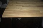 bartafel statafel 100 hoog blas is 80x80 ijzer en hout, Huis en Inrichting, Tafels | Statafels, Ophalen, Zo goed als nieuw