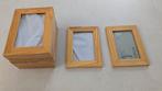 Houten fotolijsten 2 x 15 stuks + 10 stuks lijst-achterkant, Ophalen, Zo goed als nieuw