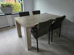 Gratis af te halen! Grijze eettafel 160x90, Huis en Inrichting, Ophalen, 50 tot 100 cm, Zo goed als nieuw, 150 tot 200 cm