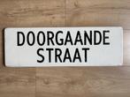 Verkeersbord Doorgaande straat 20x60 cm, Ophalen of Verzenden, Gebruikt, Overige typen