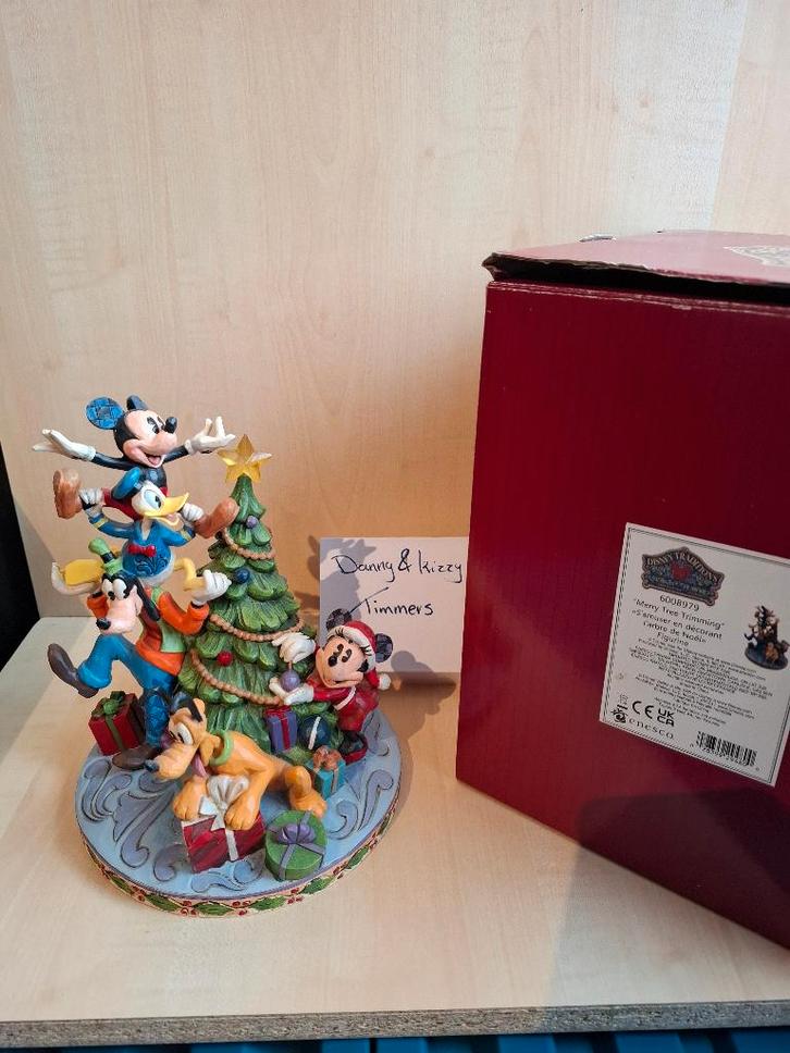 jim shore disney traditions fab 5 decorating tree, Verzamelen, Disney, Zo goed als nieuw, Beeldje of Figuurtje, Overige figuren