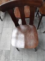 7 vintage  stevige cafestoelen gratis in 1x  ophalen, Huis en Inrichting, Stoelen, Ophalen, Gebruikt, Bruin, Cafestijl