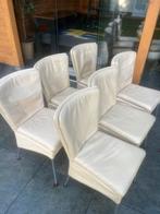 6 Witte Stoelen - Ophalen in Oosterbeek, Ophalen, Gebruikt, Wit, Metaal