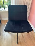 Zwarte velvet fauteuil - nette staat, Huis en Inrichting, Stoelen, Ophalen, Gebruikt, Zwart, Eén