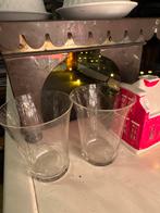 Antieke geslepen glaasjes - waxinelichthouders, Antiek en Kunst, Ophalen of Verzenden