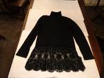 MARCCAIN lange zwarte trui met kanten "rokje", Verzenden, Zwart, Maat 42/44 (L), Nieuw