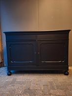 Grote zwarte biedermeier penantkast dressoir, Ophalen of Verzenden, Zo goed als nieuw, 50 tot 75 cm