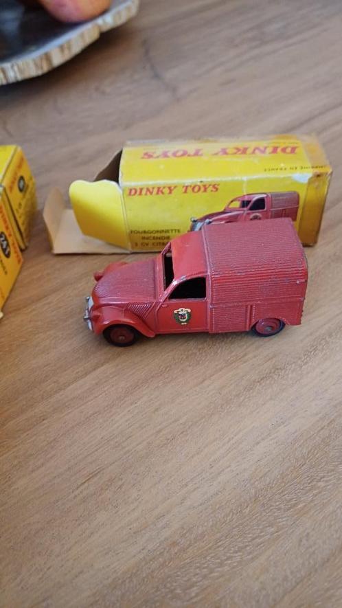 dinky toys Citroen 2CV Fire service van, no.25D, Antiek en Kunst, Antiek | Speelgoed, Ophalen of Verzenden