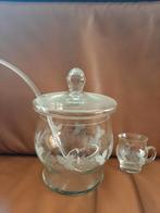 Glazen Bowlstel met Lepel en Kopje, Huis en Inrichting, Keuken | Servies, Ophalen, Overige typen, Overige stijlen, Glas