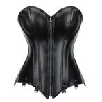 C11 pracht zwart kunsleer corset met rits maten 3 tot 7XL..., Kleding | Dames, Ophalen of Verzenden, Body of Korset, Zwart
