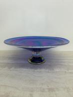 Iriserend glas  design schaal gesingeerd , 1992, Huis en Inrichting, Woonaccessoires | Schalen en Manden, Schaal, Schaal, Rond