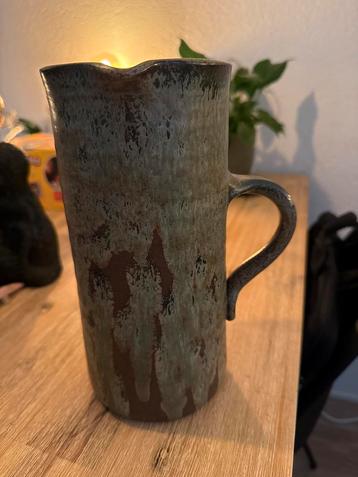 Retro Keramiek Vaas - Groen/Bruin beschikbaar voor biedingen