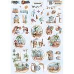 Yvonne Creations CD12019 Summer Vibes mini 3D knipvel A4, Hobby en Vrije tijd, Kaarten | Zelf maken, ., Nieuw, Ophalen of Verzenden