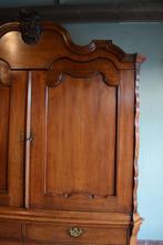 Prachtig antiek Hollands eiken houten biedermeier kabinet., Verzenden