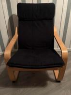 Fauteuil en voetenbank Ikea zwart, Ophalen, Zwart, Eén