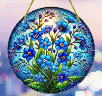 Raamhanger bloemen ( kleurijk - blauw ) beschikbaar voor biedingen