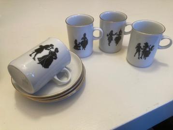 4 delig setje Eversberg Bavaria porseleinen kop en schotel  beschikbaar voor biedingen