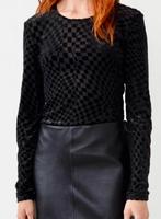 And Other Stories Fitted Patterned Velvet Checkerboard Top, Kleding | Dames, Tops, Zwart, & Other Stories, Ophalen of Verzenden