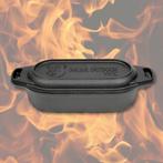 Gietijzeren Dutch Oven 1L Potato Cooker ovaal, Ophalen of Verzenden, Nieuw, Gietijzer, Koekenpan of Braadpan