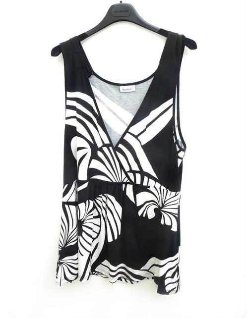 yessica: dames singlet / hemdje met grafische print (maat 42, Kleding | Dames, Tops, Zo goed als nieuw, Maat 42/44 (L), Zwart