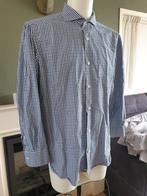 Borrelli Napoli nette geruiten blouse overhemd 42 16.5 L, Kleding | Heren, Overhemden, Blauw, Halswijdte 41/42 (L), Zo goed als nieuw