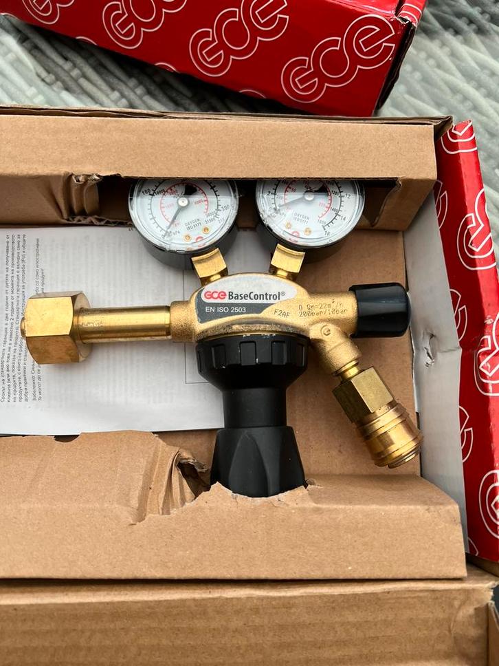Nieuw – GCE BaseControl zuurstofdrukregelaar met manometers, Doe-het-zelf en Verbouw, Gereedschap | Lasapparaten, Nieuw, Overige typen
