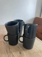 6 zwarte ikea mokken, Ophalen, Zo goed als nieuw, Overige stijlen, Kop(pen) en/of Schotel(s)