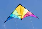 HQ Delta Hawk Neon-Rainbow stuntvlieger. Incl lijnen., Ophalen of Verzenden, Gebruikt, Tweelijns, Vlieger