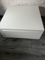 Witte hoogglans salontafel met lade, 50 tot 100 cm, Minder dan 50 cm, Gebruikt, Ophalen