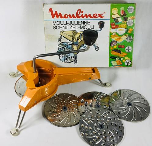 Moulinex 445 Mouli Julienne Vintage rasp groentenmolen, Huis en Inrichting, Keuken | Keukenbenodigdheden, Gebruikt, Ophalen of Verzenden