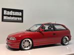 Opel Astra F GSi - Rood/opendak/17inch - 1:18 Norev, Hobby en Vrije tijd, Modelauto's | 1:18, Auto, Norev, Ophalen of Verzenden