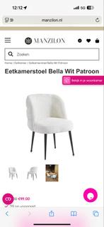 GEZOCHT: Manzilon Bella Eetkamerstoel - Wit, Huis en Inrichting, Stoelen, Wit, Nieuw, Ophalen of Verzenden, Eén
