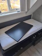 Malm bed 90x200cm + lades (evt. met fris, schoon matras), Huis en Inrichting, Ophalen, 90 cm, Eenpersoons, Zwart