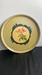 Vintage Dienblad met Rozen, Huis en Inrichting, Ophalen of Verzenden, Zo goed als nieuw, Hout